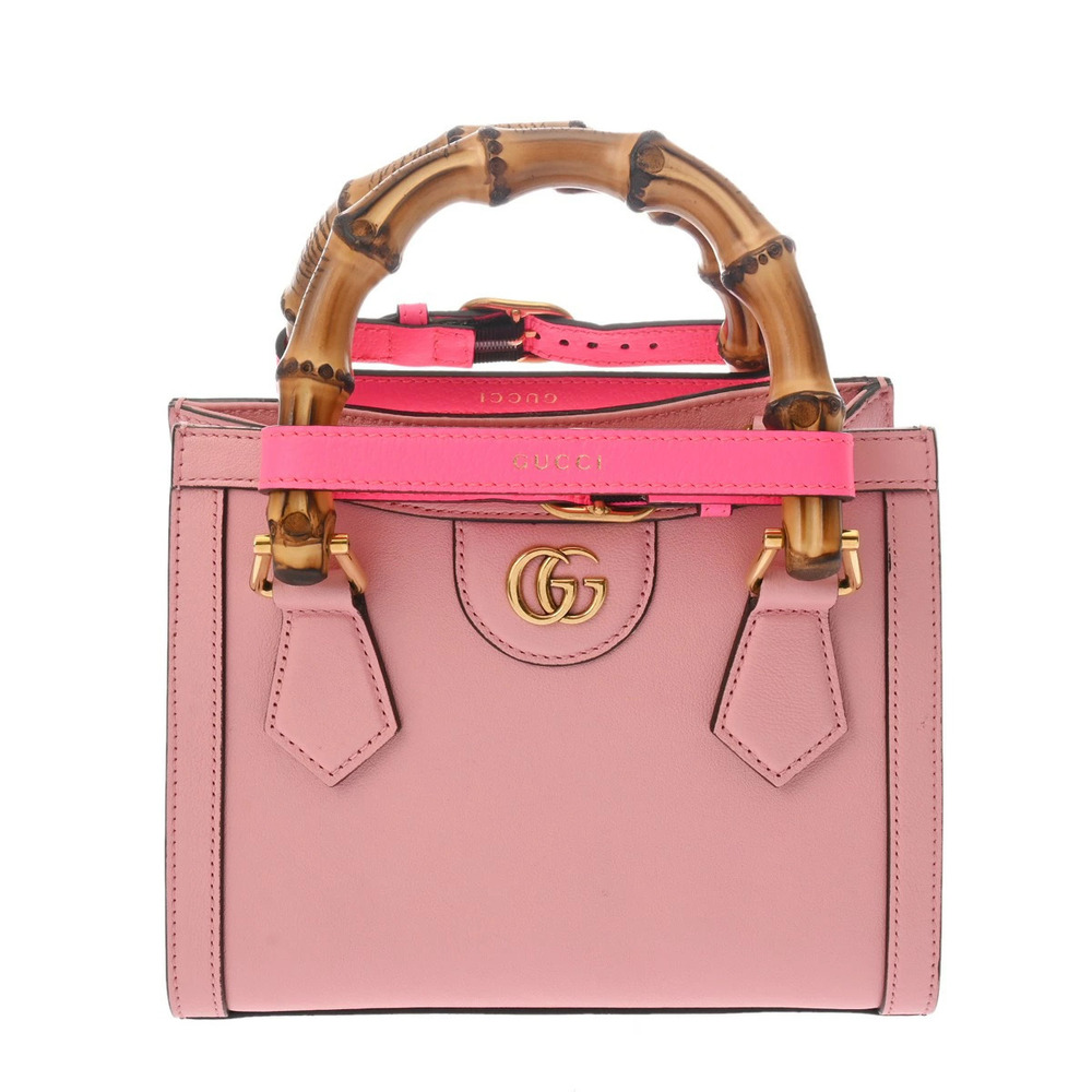 GUCCI Diana Bag Pink Leather Handbag
